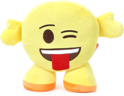 

My Baby Excels Standing Emoji Face with Stuck Out Tongue and Winking Eye Plush 30 cm - 30 cm(Yellow)