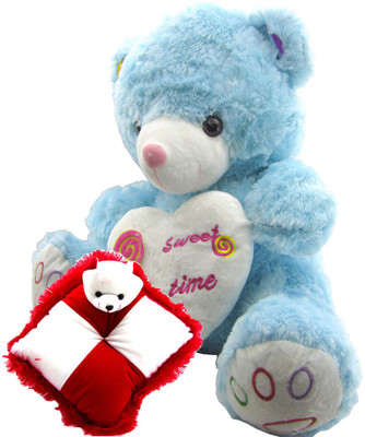 

Gift Decor Shop Teddy Bear Soft Toy (Blue, 50.8 cm) SweetTime Combo with soft toy Pillow Teddy bear for Kids (Red/White, 24 cm) - 51 cm(Multicolor)