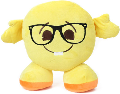 

My Baby Excels Standing Emoji Nerd Face Plush 30 cm - 30 cm(Yellow)