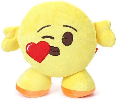 

My Baby Excels Standing Emoji Throwing Kissing Heart Plush 30 cm - 30 cm(Yellow)