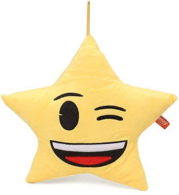 

My Baby Excels Emoji Star Winking Eyes Face Plush - 30 cm(Yellow)