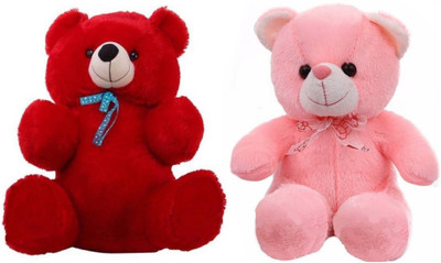 

Teddyking 2 Feet Sitting Soft Cute Teddy Bear - 60 cm(Red, Pink), Pink;red
