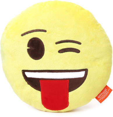

My Baby Excels Emoji Face with Stuck Out Tongue and Winking Eye Plush 30 cm - 30 cm(Yellow)
