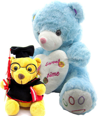 

Gift Decor Shop Teddy Bear Soft Toy (Blue, 50.8 cm) Sweet Time Combo with stuffed toy scholarship teddy bear for Kids (Multi, 18 cm) - 51 cm(Multicolor)