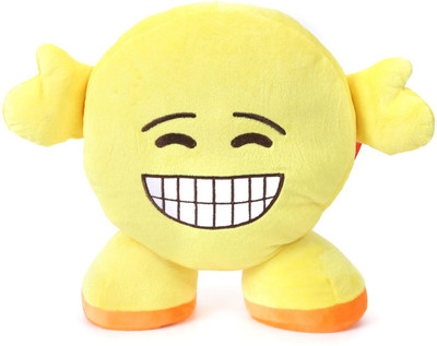 

My Baby Excels Standing Emoji Grinning Plush 30 cm - 30 cm(Yellow)