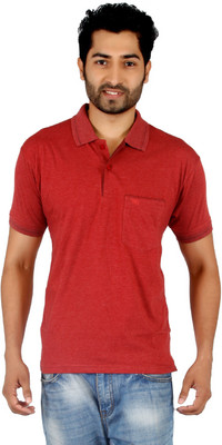 

Awack Solid Men's Polo Neck Red T-Shirt, Cherry