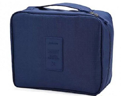 Lemish Cosmetic Pouch(Blue), Navy blue