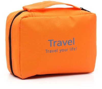 

Styleys Toiletry Bag Travel Organizer Cosmetic Bags Makeup Bag Toiletry Kit Travel Bag Travel Toiletry Bag Unisex Orange Travel Toiletry Kit(Orange)