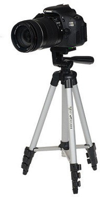 

Rewy 3110 Portable Camera Mount Cum Tripod Stand With Clip Holder Bracket, Three-dimensional Head & Quick Release Plate Tripod Tripod(Black, Supports Up to 3000 g)