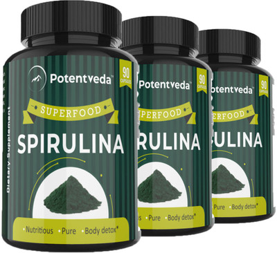 

Potentveda Spirulina superfood | 90 capsules(270 No)