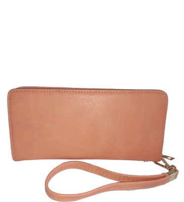 

VEA Girls Orange, Beige Artificial Leather Wallet(12 Card Slots), Peach