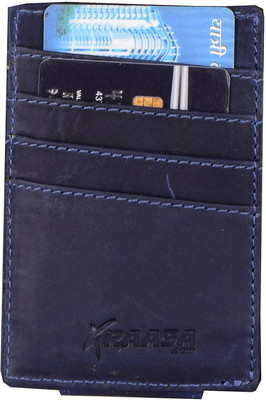 

Kraasa Men Formal Blue Genuine Leather Wallet(4 Card Slots)