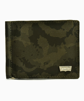 

Levi's Men Green Artificial Leather Wallet(8 Card Slots), Olive