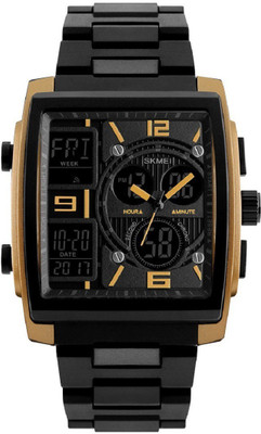 

Skmei Chronograph Alarm Sport Watch for Men, Gold Watch - For Boys