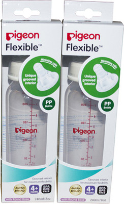 Pigeon PERISTALTIC NURSING BOTTLE RPP NIPPLE M - COMBO - 240 ml(White)