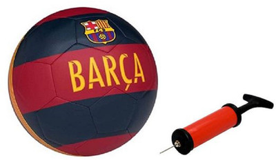 

Aristo Barca Red Football with Inflating Air Pump Football - Size: (Pack of 2, Multicolor
