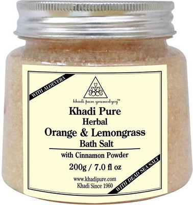 

Khadi Pure Herbal Orange & Lemongrass Bath Salt with Cinnamon Powder(200 g)