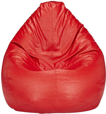 Tradesk XXL Tear Drop Bean Bag Cover  (Without Beans)(Red)