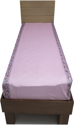 

JCQRD 300 TC Cotton Single Floral Bedsheet(Pack of 1, Pink)