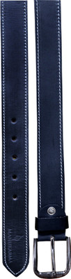 MANUKARMA Men Casual Blue Genuine Leather Belt, Black;brown;maroon
