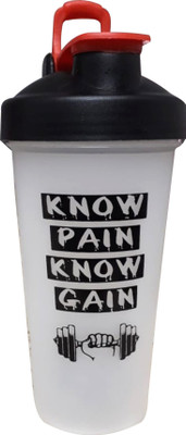 

S.Blaze GOOD QUALITY WHITE KNOW PAIN KNOW GAIN 700ML SHAKER BOTTLE / PROTEIN SHAKER / GYM BOTTLE / SIPPER BOTTLE FOR BOTH MEN'S / WOMEN'S / BOY'S / GIRL'S 700 Shaker(Pack of 1, White), Multicolor