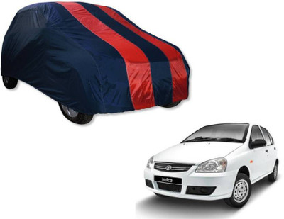 ask Car Cover For Tata Indica V2 (With Mirror Pockets)(Red, Blue)