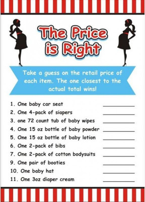 

Theme My Party Baby Shower The price is right Game (Pack of 10)(Multicolor)