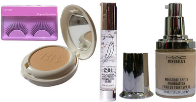 

Ultimate Eyelashes, Patrick Star Compact, Mac Matte Perfecting Makeup Oil Free Gel Primer, Mineralize Moisture Liquid Foundation(Set of 4)
