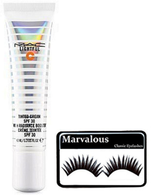 

Marvalous Eyelashes, Mac Lightful Tinted Cream Foundation(Set of 2)