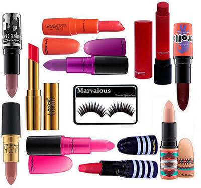 

Marvalous Sponge Puff, Mac Lipcolor Set Of 10(Set of 11)