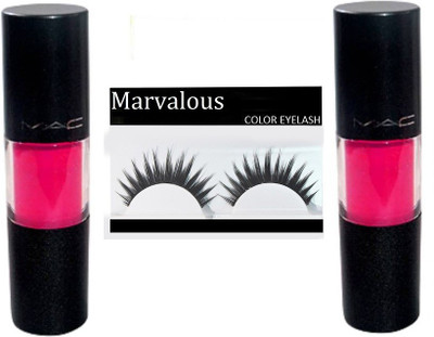 

Marvalous eyelashes & Mac versicolor stain encre lipgloss set of 2(Set of 3)