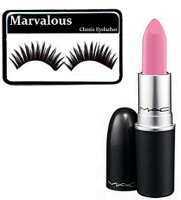 

Marvalous Eyelashes, Mac Pink Lipstick(Set of 2)