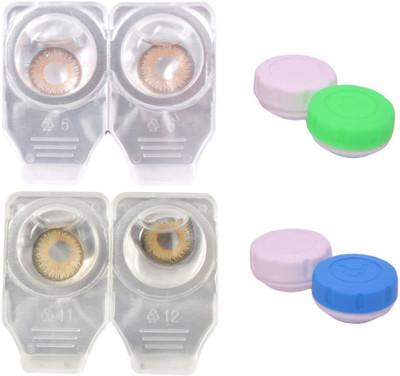 

Choice Empire 2 Pair Zero Power Monthly Contact Lens Without Solution - Brown-Pure Hazzle Color Lens Monthly Contact Lens(0 dioptres, Brown, Pure Hazzle, Pack of 4)
