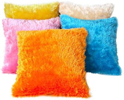 igi Fur Cushions Cover(Pack of 5, 40 cm*40 cm, Multicolor)