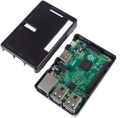 

Everycom Black Enclosure Acrylic Box Case Cover With Heat sinks (1 Big+2 Small) for Raspberry Pi 2 3 model B/ B+ Electronic Components Electronic Hobby Kit