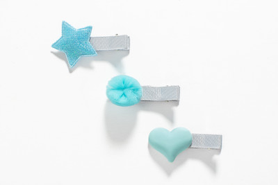 

tendertwigs Princess Hair Clips (Blue_Set Of_3) Hair Clip(Blue)