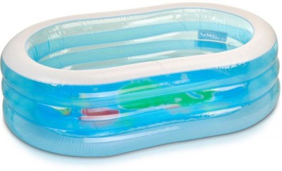 INTEX Oval Whale Fun Inflatable Swimming Pool(Blue)