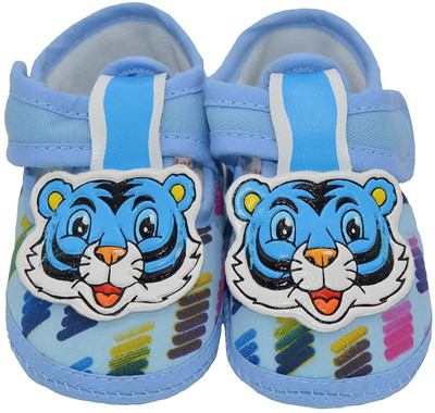 

Baby Bucket Boys Velcro Flats(Blue