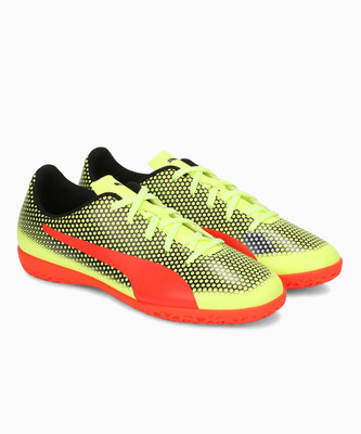 

Puma Boys & Girls Lace Football Shoes(Green, Fizzy yellow-red blast-puma bl