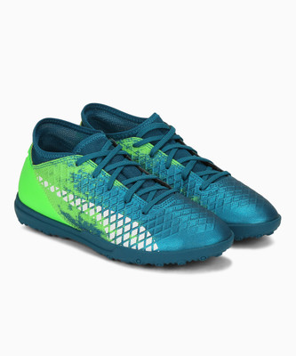 

Puma Boys & Girls Lace Football Shoes(Blue, Deep lagoon-puma white-green g