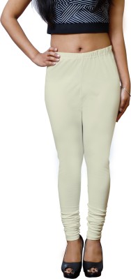 Lili Churidar  Western Wear Legging(Beige, Solid)