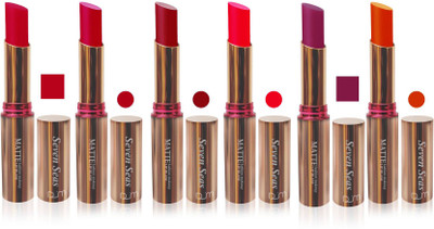 

Seven Seas Velvet Matte Lipstick(Maroon,Dark Pink,Rosewood Pink,Mulberry,Carmine,Orangish Red)