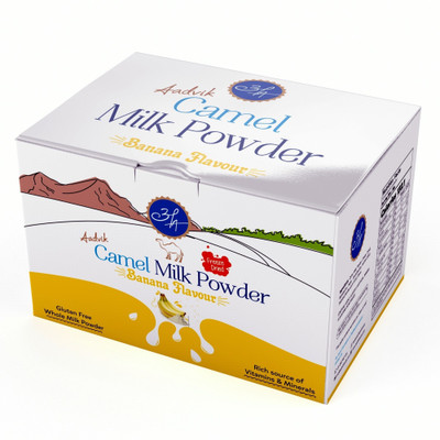 

Aadvik Freeze Dried Camel Banana Flavor 30g x 10 packs Flavored Milk Powder(300 g, Pack of 5)