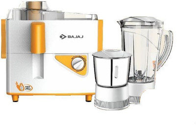 

Bajaj Neo JX4 450 W Juicer Mixer Grinder(White, Orange, 2 Jars), Orange;white
