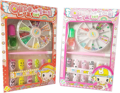 

Oytra Set of 2 Nail Art Kit for Girls(Multicolour)