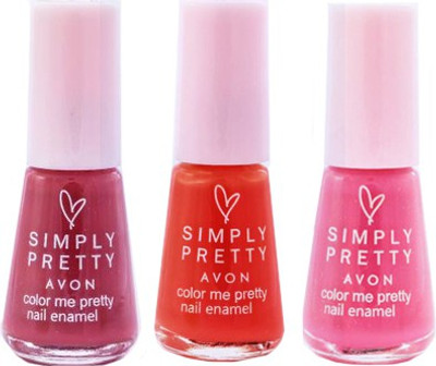 

Avon Color Me Pretty Nail Enamel (wine plum - burnt sand - rose)(Pack of 3)