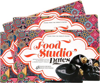 

Food Studio Premium Quality Hand Picked Selected Dates Pack of 20 (650 gm Each,48 Pieces Each) Dates(100 g, Box)