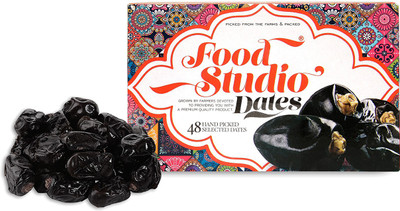 

Food Studio Premium Quality Hand Picked Selected Dates (650 gm ,48 Pieces) Dates(100 g, Box)