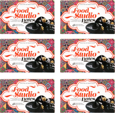 

Food Studio Premium Quality Hand Picked Selected Dates Pack of 6 (650 gm Each,48 Pieces Each) Dates(100 g, Box)