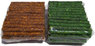 

SAWAY Twisted & Healthy Lamb & Mint Flavor Chew Sticks (1+1)kg Lamb, Mint Dog Chew(2 kg, Pack of 2)